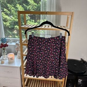 floral print mini skirt from a local boutique